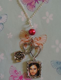 JARED LETO 30 SECONDS TO MARS Themed Handmade Rose Charm Necklace