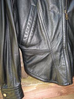   Leather Jacket Wilsons MEDIUM Coat Black Zip Lined Med Weight Womens