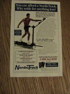   NORDIC TRACK EXERCISE MACHINE AD man work out get fit aerobic