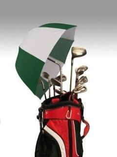 DrizzleStik Flex Canopy Golf Bag Umbrella Forest Green/White