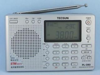 TECSUN PL 380 Silver FM Stereo/AM World Band DSP Radio