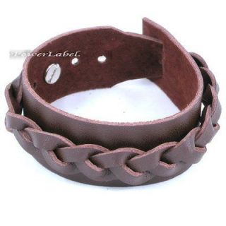 H124 American Eagle Brown Men/Women Leather Wristband
