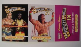 1993 HULK HOGAN WWF WRESTLEMANIA CARD STRIP, MR.T