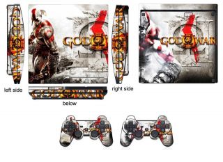   for PS3 PlayStation 3 Slim and 2 controller skins GOW Ⅲ Q210