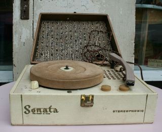 Vintage Sonata Stereophonic 33 45 78 Stereo Record Player