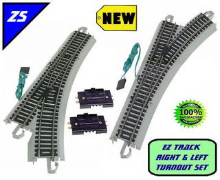   GRAY Right & Left Remote Turnout Set Nickel Silver Bachmann Trains