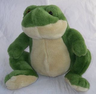 Bunnies by the Bay Baby green Frog 8 plush lovey Toad Froggy w/ blue 