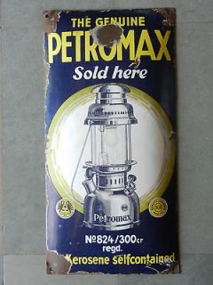 Rare Vintage Petromax Kerosene Lantern Ad Porcelain Enamel Sign 