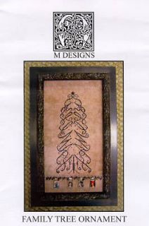 FAMILY Tree Ornament Cross Stitch M Designs NEW