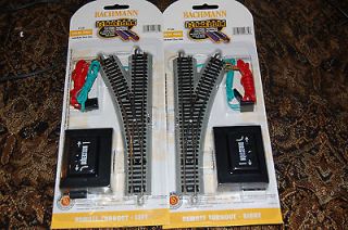 Bachmann N Scale E Z Track Nickel Silver/Gray Remote Turnout Left 