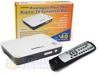 Zinwell ZAT 970A Digital Converter Box W/ Analog Pass Through ZAT 970A