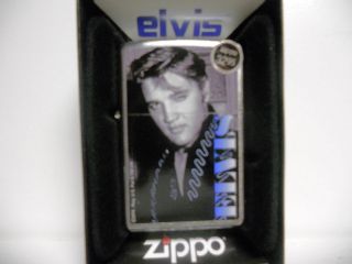 Zippo Elvis Presley Brushed Chrome Lighter NEW 2011 Elvis Collection