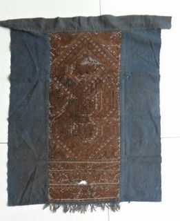 Exotic tribe Chinese Miao peoples old hand embroidery Costume Apron