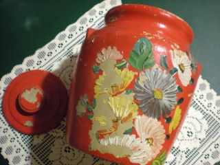 Ransburg Rare American Retro Vintage Hand Painted Cookie Jar Indiana 