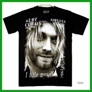 KURT COBAIN Nirvana Rock T Shirt Black S31 size M