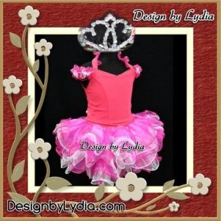 396Z Bright Pink Glitz Crown Beauties Pageant Evening & Party Dress 4 