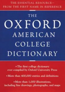 Oxford American College Dictionary by Oxford Press University Staff 