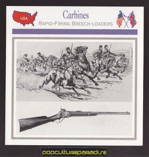 CARBINE RIFLES USED IN U.S. CIVIL WAR CARD Sharps New Model 1859 Gun 
