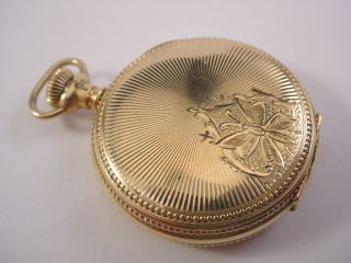 Extremely Clean Ladies 0 size hunting case pocket watch Hampden Molly 