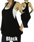 Choose Your Oversized Racerback Chic Tank Top Tunic Dress Blouse With 