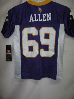   Vikings Youth Jersey Jared Allen Purple New With Tags Size Med