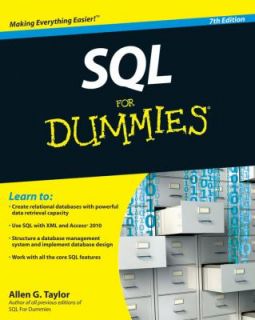 SQL for Dummies by Allen G. Taylor 2010, Paperback