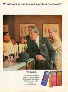 1965 Haig & Haig advert ~ Grenadier Pub, London, England ~ Jolly Well 