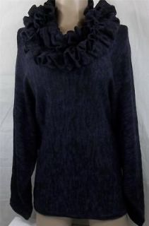 New Womens Plus Size Clothing Alfani 2X Purple Black Knit Top Sweater 
