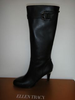 Ellen Tracy Boots Gillian Heels Black Size 8.5