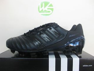 NEW ADIDAS adiPower Predator TRX FG Soccer Boots Leather Black; Size 8 
