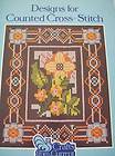 Designs for Counted Cross Stitch Leaflet Pattern Book Current Flowers 