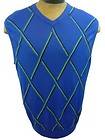   Poulter IJP Design V Neck Sweater Vest Merino Wool Golf Cobalt Blue