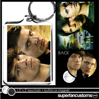   KEYCHAIN + BUTTON or MAGNET pin badge jensen ackles key ring #1313
