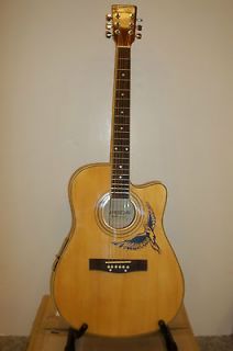 NEW AMERICAN EAGLE NATURAL ACOUSTIC/ELECTRIC GUITAR The best buys on 