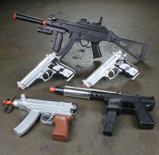   Airsoft Guns Combo Set Rifle Uzi Beretta Pistols Air Soft w/ 1,000 BBs