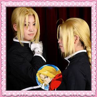 Edward Elric Fullmetal Alchemist COSPLAY Party Hair wig long blonde 