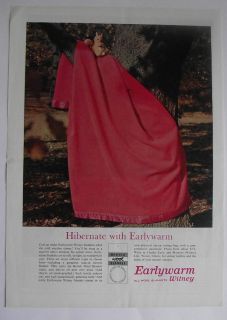VINTAGE 1960s ADVERT Earlywarm Witney Wool Blankets