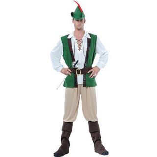 Mens Large Robin Hood Hero Archer Legend Medieval New Fancy Dress 