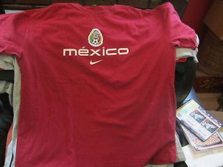 MEXICO FOOTBALL TEAM Logo Maroon T Shirt XL World Cup Olympic Gold 