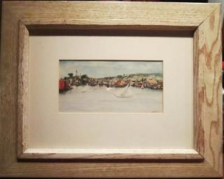 GLOUCESTER MASS WATERCOLOR SIGNED BY GEORGE DERGALIS   LISTED ARTRIST 