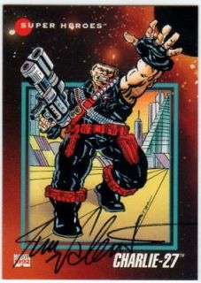 1992 Marvel Universe CHARLIE 27 Signed JIM VALENTINO