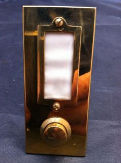 Antique Vintage Art Deco NOS Brass Door Bell Push Button Hardware