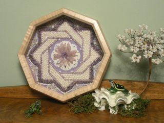 Mosaic Seashell Art SAILORS VALENTINE One of a Kind 8 Octagon 