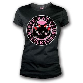  Sullen Hardnox Gothic Devil Rock Tattoo Womens Tee Kitty Kat Club
