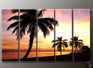 Modern Abstract Wall Decor Oil PAINTING On Art Canvas   Landscape 5pc 