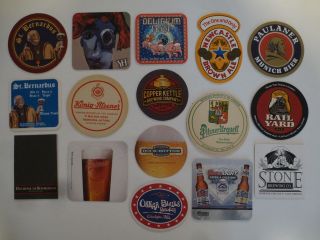 16 Beer Coasters Collection: Stone,St Bernardus,Paul​aner,Newcastle 