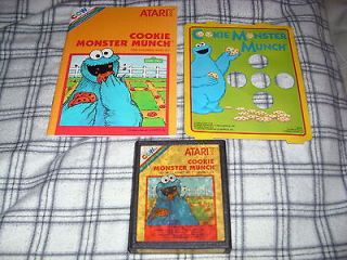 RARE Atari 2600 COOKIE MONSTER MUNCH video game 1983 MUPPETS Sesame 