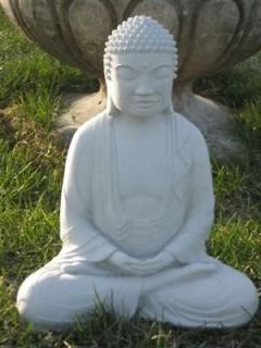   Meditating Buddha Garden Statue caste lava stone Asian Bali Yard Art
