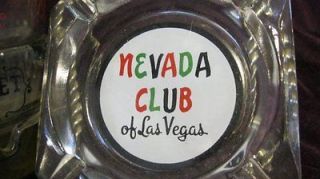 RARE VINTAGE OLD NEVADA CLUB OF LAS VEGAS EMBLEM CASINO ASHTRAY MAFIA 