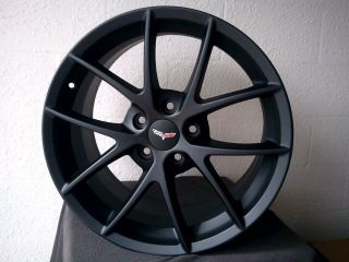 18/19 Matte Black Spdyer Style Corvette Wheels C6